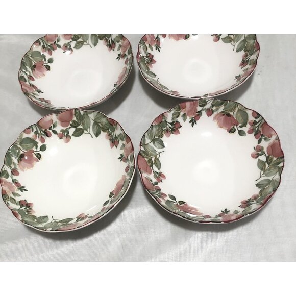 Nikko Other - Vintage Set of 4 Nikko PRECIOUS Salad Plates 8” Japan Floral Scalloped